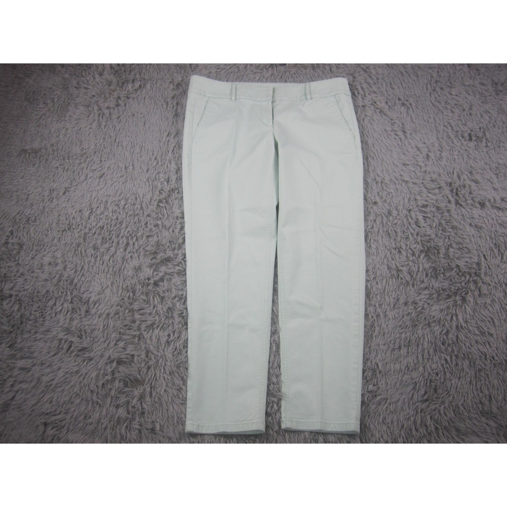 LOFT Pants Womens 10 Light Green Casual Flat Front Trouser Straight Leg Slim Fit